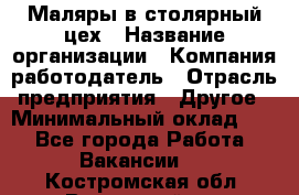 Маляры в столярный цех › Название организации ­ Компания-работодатель › Отрасль предприятия ­ Другое › Минимальный оклад ­ 1 - Все города Работа » Вакансии   . Костромская обл.,Вохомский р-н